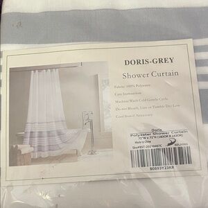 Shower Curtain - Gray and White